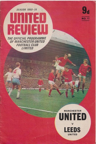 Football programme man utd - football, v