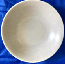 POOLE POTTERY SOUP BOWL, TWINTONE SEAGULL GREY 19.5cm & Side Plate
