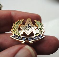 Unusual Freemason Masonic lapel pin badge Geometry Square Compass Mason