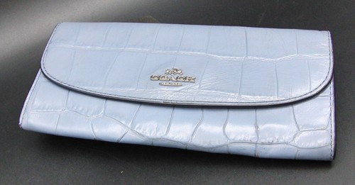 Coach blue croc leather - blue,