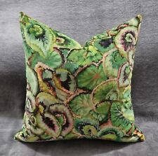 Designers Guild Leaf Glaze Emerald Fabric Velvet Cushion Cover 45x45 cm