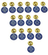 MASONIC LAPEL PIN BADGES / TIE