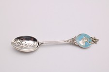 Masonic silver enamel spoon