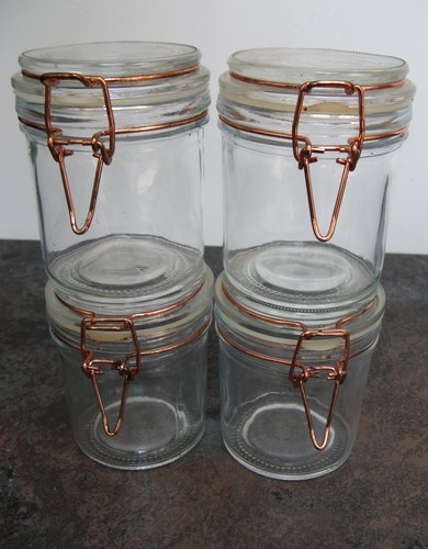 Glass storage preserve jars - glass, storage/preserve