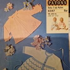 patons 6347 Original Vtg 3ply