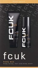 FCUK Mens Sport Body Duo BNIB Body Spray And Hair & Body Wash Gift Set