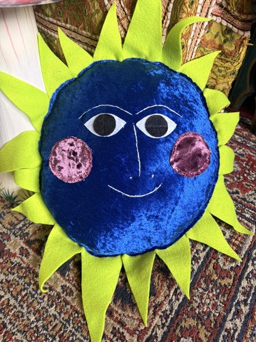 Velvet moon cushion - velvet,