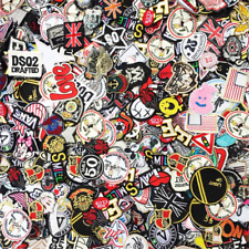 100Pcs Lot Random Mix Iron on and Sew-On Badge Patches for Fashion Clothes Decor