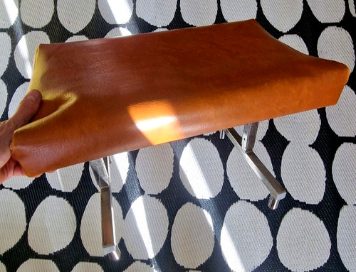 Retro footstool orange - retro,