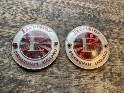 Excelsior tank badges - excelsior,