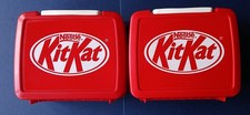 2 VINTAGE  KIT KAT LUNCH BOXES PLASTIC