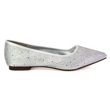 Womens Flat Diamante Shoes