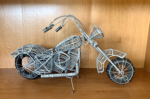 Wire art motorbike - art.,