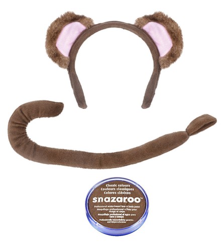 Monkey set ears tail - set, &
