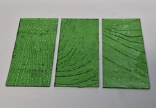 3 pieces, Green Stained  Glass
