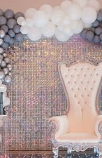 Flower Wall / Sequin Shimmer Wall Backdrop Hire