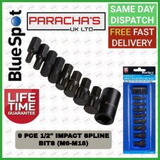 BlueSpot 9pc Impact Spline Bit