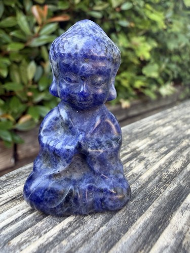 Sodalite buddha - sodalite,