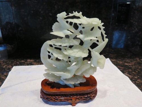 Carved jade serpentine - serpentine, figures