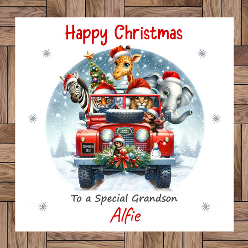 Personalised safari christmas - personalised,