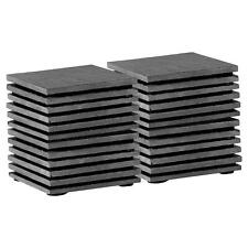 24x Linea Square Slate Coasters 10cm Natural Drinks Coaster Table Mat Gift Set