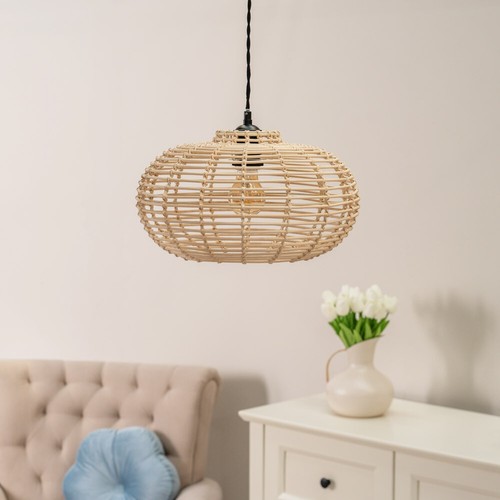 Natural rattan lampshade - rattan,