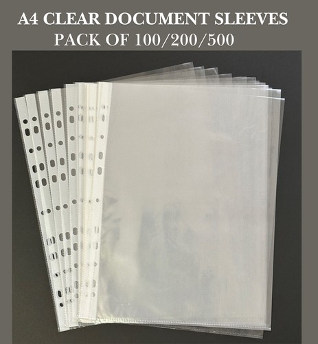 Clear poly pockets - clear, punched