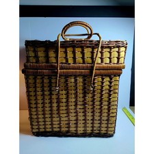 Huge wicker picnic basket with
