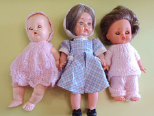 3 x Assorted Used Vintage Dolls / Dolly / Toy / Collectible / B.N.D  (B1134)