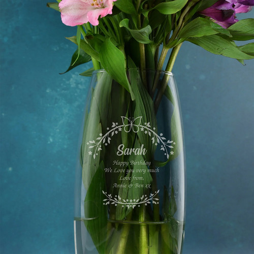 Personalised floral butterfly - floral,