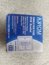 Axiom Single RCD Fuse SPUR moulded White - Box Bashed Open
