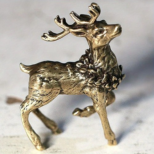 Solid brass deer ornament - solid,