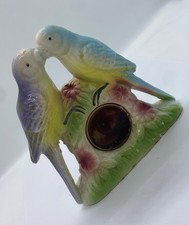 Retro Ceramic Parakeet Pair