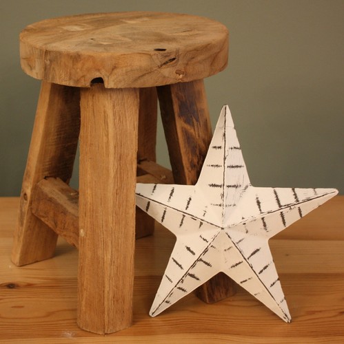 Rustic handmade hardwood stool - handmade,