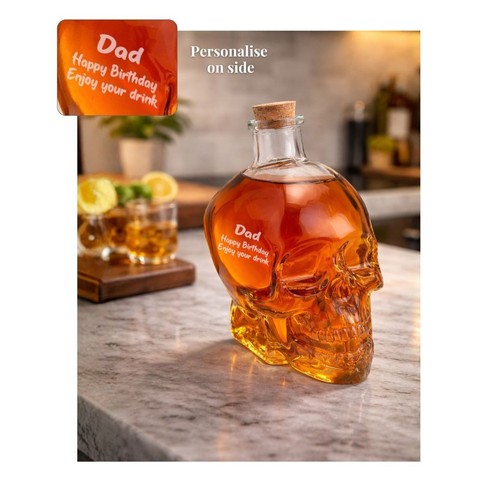 Personalised skull decanter - skull,