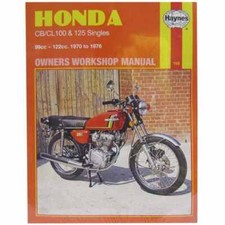 Haynes Manual Honda CB100, CL100, SL100, CB125S, CB125J, CL125 70-76
