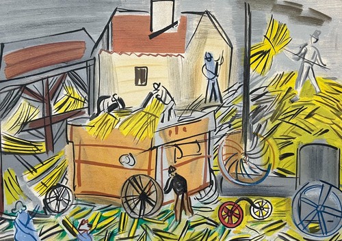 Yellow beading lithograph - beading,,