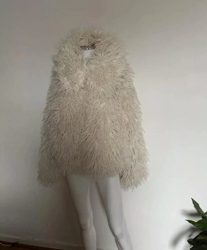 Zara faux fur jacket ecru - zara,