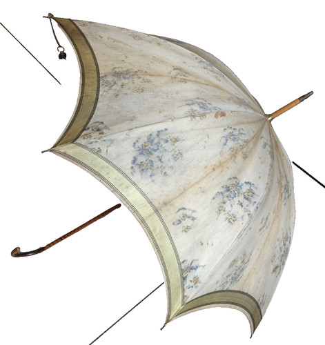 Vintage cane handled - , silk