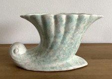 Vintage Vulcan Ware Ceramic Shell Mantle Vase