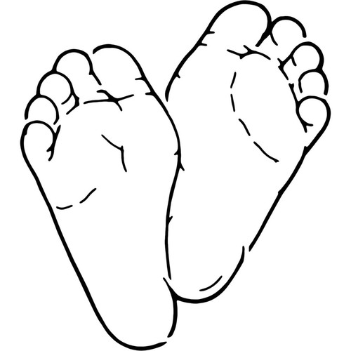 Baby feet stencils - 'baby, feet'