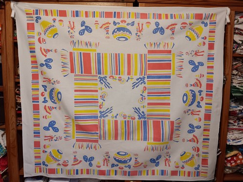 Vintage tablecloth colorful
