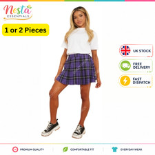 Adult purple tartan - adult, pleated