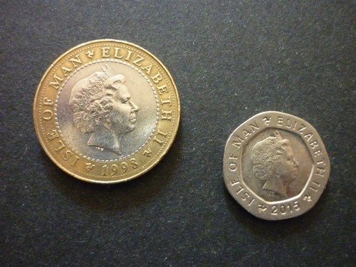 Isle man coins 2 - £2, 1998