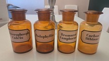 4 Vintage Apothecary Bottles