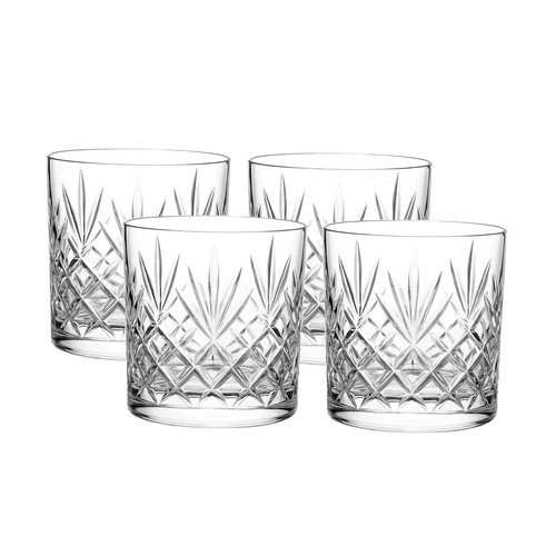 Whiskey glass set - crystal, cut