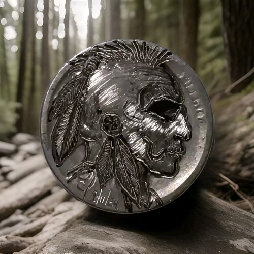 Hobo nickel hand - hobo, carved