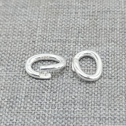 Sterling silver oval lock - silver,