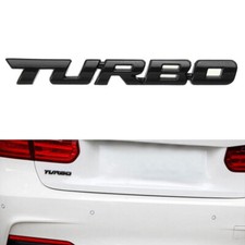 3D TURBO Letter Sport Black Sticker Metal Emblem Badge Car Styling Decal Logo