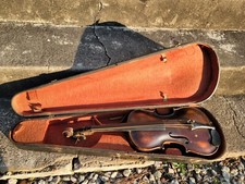 Gorgeous Old Antique Stainer Marked Violin German In GSB Case As Is For Luthier